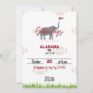 南部での土曜日のフットボール観戦パーティー 招待状