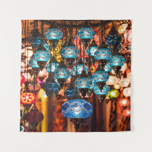 南部での手作伝統的りの素晴らしいトルコのランプ タペストリー (正面)