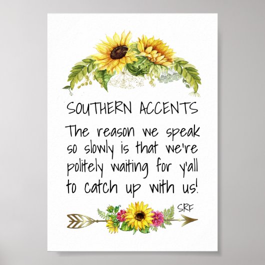 南部のアクセント ポスター (正面)