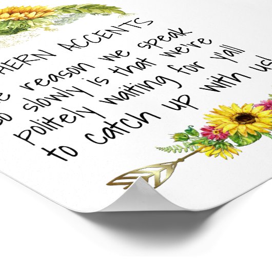 南部のアクセント ポスター (角)