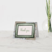 南部のカントリー風グリーンな感謝カード サンキューカード (正面)