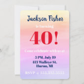 南部のブラックバスの誕生日 招待状 (裏面)