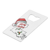 南部のルイジアナサンタハットの聖降誕祭お目出とう クレジットカード栓抜き (裏面アングル)