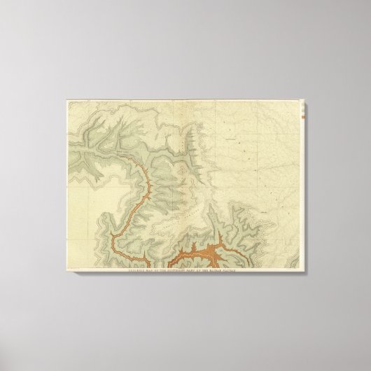 南部の地質図 キャンバスプリント (正面)