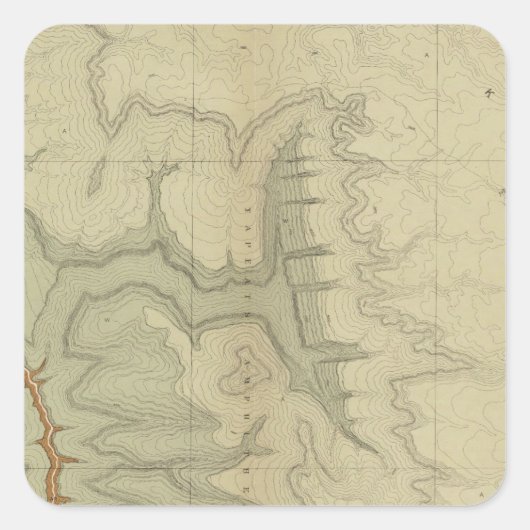 南部の地質図 スクエアシール (正面)