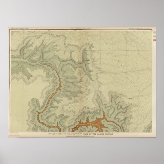 南部の地質図 ポスター (正面)