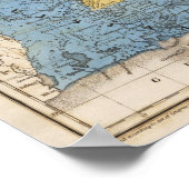 南部の州の地図 ポスター (角)