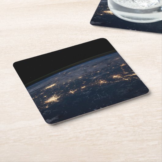 南部の州の市の光統一された。 スクエアペーパーコースター (アングル)