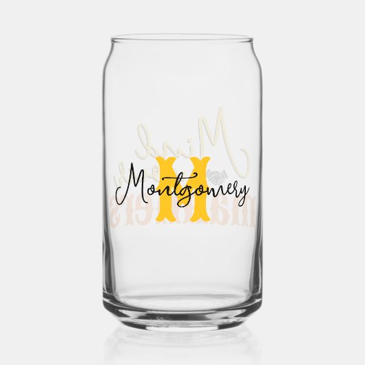 南部の引用文あなたのマナーを心にイエローモノグラム ガラス缶 (裏面)