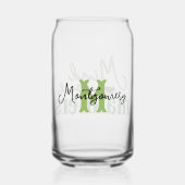 南部の引用文あなたのマナーを気にするグリーンモノグラム ガラス缶 (裏面)