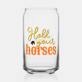 南部の引用文あなたの馬の金ゴールドモノグラムを保持 ガラス缶 (正面)