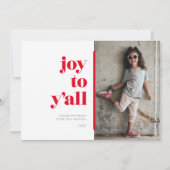 南部の甘さ　喜びをみなさんに　写真のホリデーカード シーズンカード (正面)