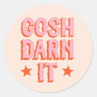 南部の礼儀：ゴッシュダーンイット（レトロな古い西） ラウンドシール