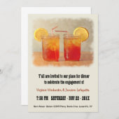 南部の結婚式　スイートティーパーティーの食事会 招待状 (正面/裏面)