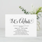 南部の美しいカリグラフィー お祝いしよう 招待状 (スタンド正面)