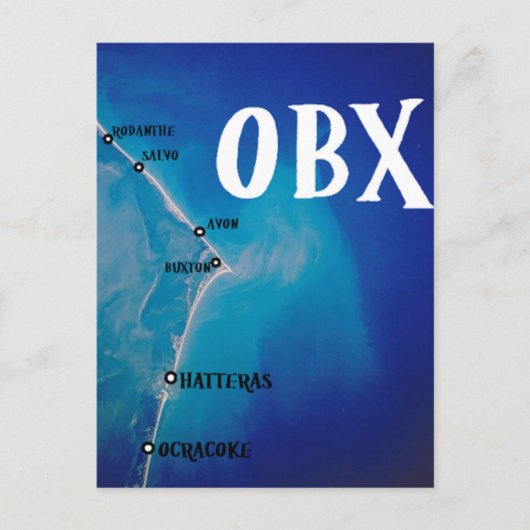 南部のOBXの地図 ポストカード (正面)