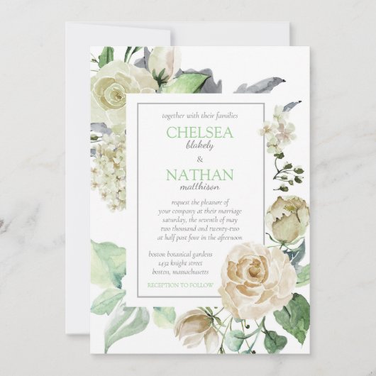 南部開花 招待状 (正面)