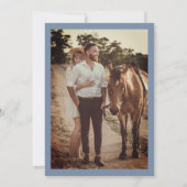 南部風ウェディングブーツ ストリング ペリウィンクル 招待状 (裏面)