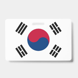 南韓の国旗が付いた名札です。 バッジ