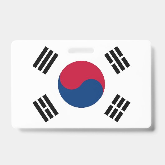 南韓の国旗が付いた名札です。 バッジ (正面)