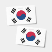 南韓の国旗が付いた名札です。 バッジ (正面＆裏面)