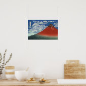 南風澄ん空（北斎） ポスター (キッチン)