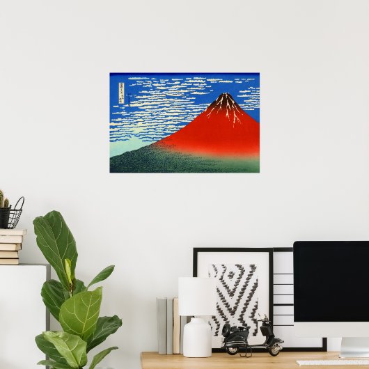 南風葛飾北斎澄ん1830 ポスター (ホームオフィス)