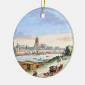 南(プリントに直面するブランクフルトの町の眺め セラミックオーナメント (左)