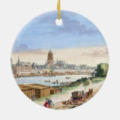 南(プリントに直面するブランクフルトの町の眺め セラミックオーナメント (裏面)