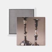 南（犬）スタッフォードの燭台のペア， c.1765 マグネット (正面/裏面)