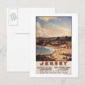 南/西素晴らし鉄道ビーチシーン ポストカード (正面/裏面)