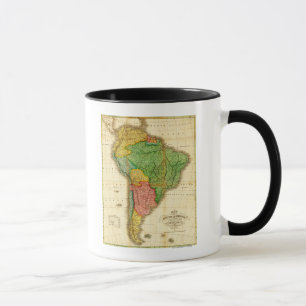 南AmericaPanoramic MapSouthアメリカ マグカップ