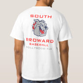 南BROWARDの野球、ハリウッドFLA Tシャツ (裏面)
