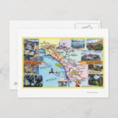 南CAロマンチック高速道路のロードマップ ポストカード (正面/裏面)