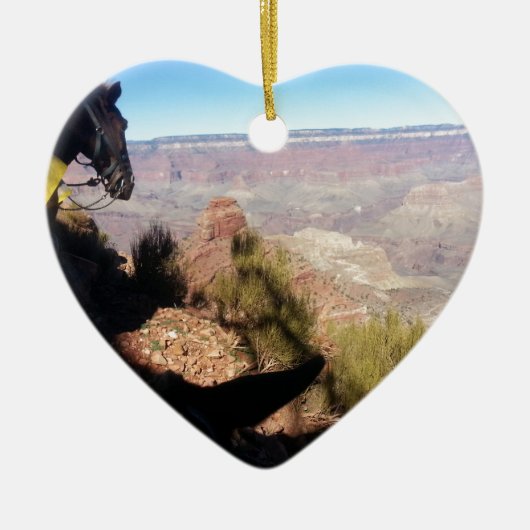 南Kiababのグランドキャニオンの国立公園のラバの乗車 セラミックオーナメント (正面)