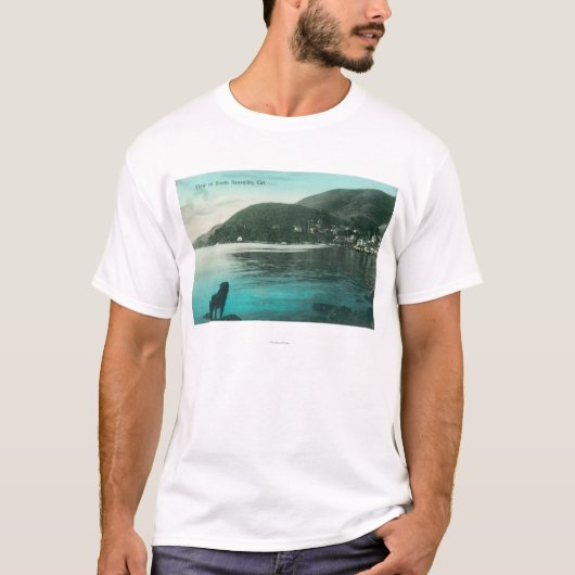 南SausalitoSausalito、カリフォルニアの海岸線の眺め Tシャツ (正面)