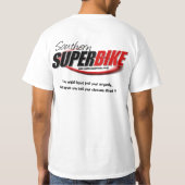南Superbike 「T」のワイシャツ(薄い色) Tシャツ (裏面)