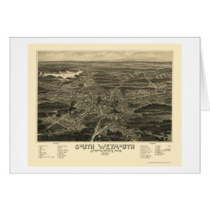 南WeymouthのMAのパノラマ式の地図- 1885年