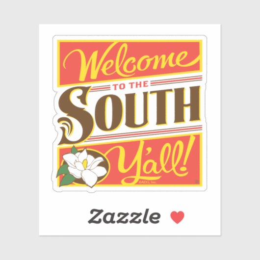 南Y'allへようこそ シール (シート)