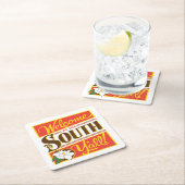 南Y'allへようこそ スクエアペーパーコースター (インサイチュ)