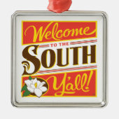 南Y'allへようこそ メタルオーナメント (正面)