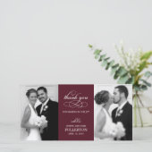 単かわいらしに結婚感謝の写真カード サンキューカード (スタンド正面)