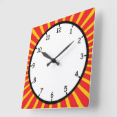 単なるおもしろいとカラフルスプラットの壁時計 スクエア壁時計 (傾斜)