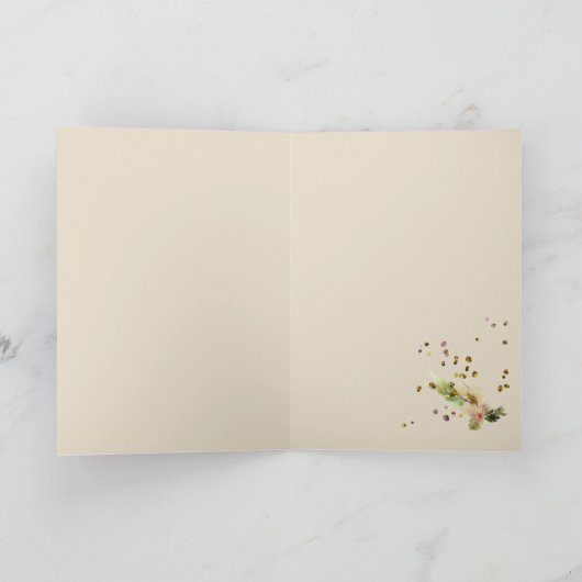 単なるエレガントクリスマスツリー カード (内部)