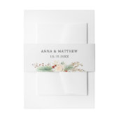 単なるエレガントクリスマスフローラ 招待状ベリーバンド (正面例)