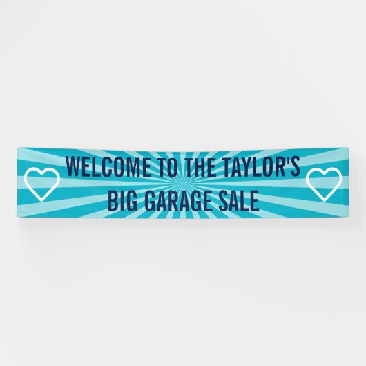 単なるシンボル – ハート+テキストとアイディア 横断幕 (横)