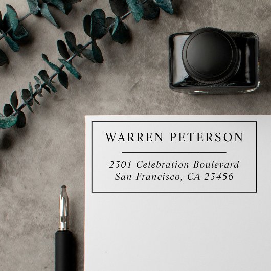 単なるプロフェッショナル |名前をカスタムすると差出人住所 セルフインキングスタンプ