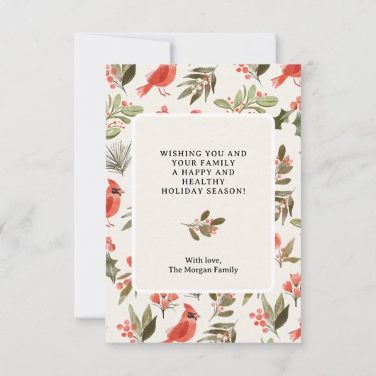 単なるメリークリスマスフォトカード サンキューカード (裏面)