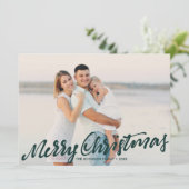 単なるメリークリスマスフルフォト |ハンターグリーン カード (スタンド正面)