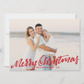単なるメリークリスマスフルフォト |赤 カード (正面)